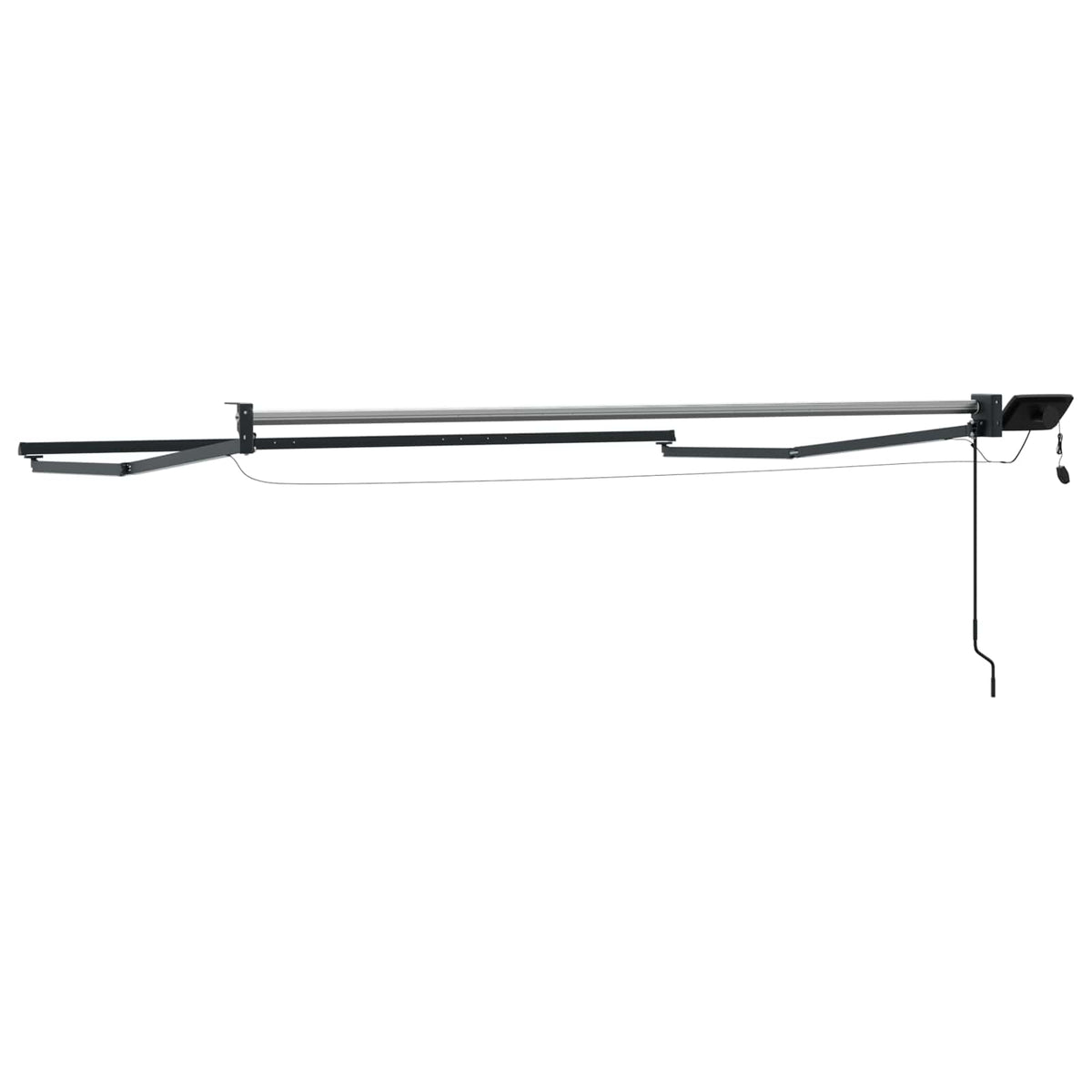 vidaXL Manual Awning Frame with Solar LED 3.5 x 2 m Anthracite