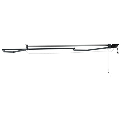 vidaXL Manual Awning Frame with Solar LED 3.5 x 2 m Anthracite