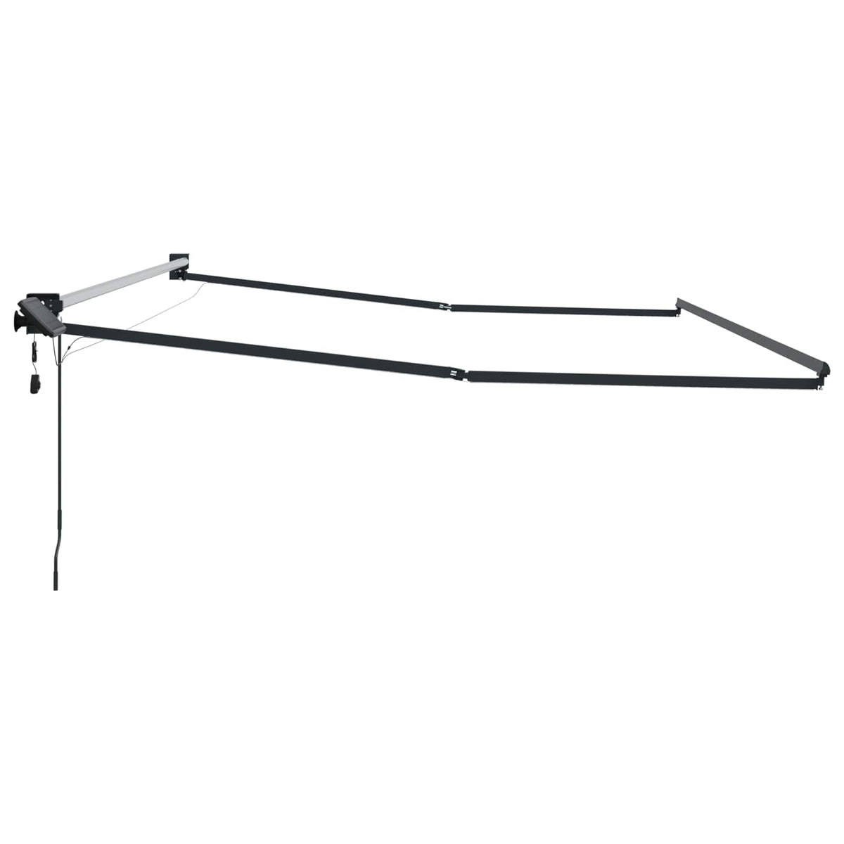 vidaXL Electric Retractable Awning Frame Anthracite 4 x 3 m Aluminium
