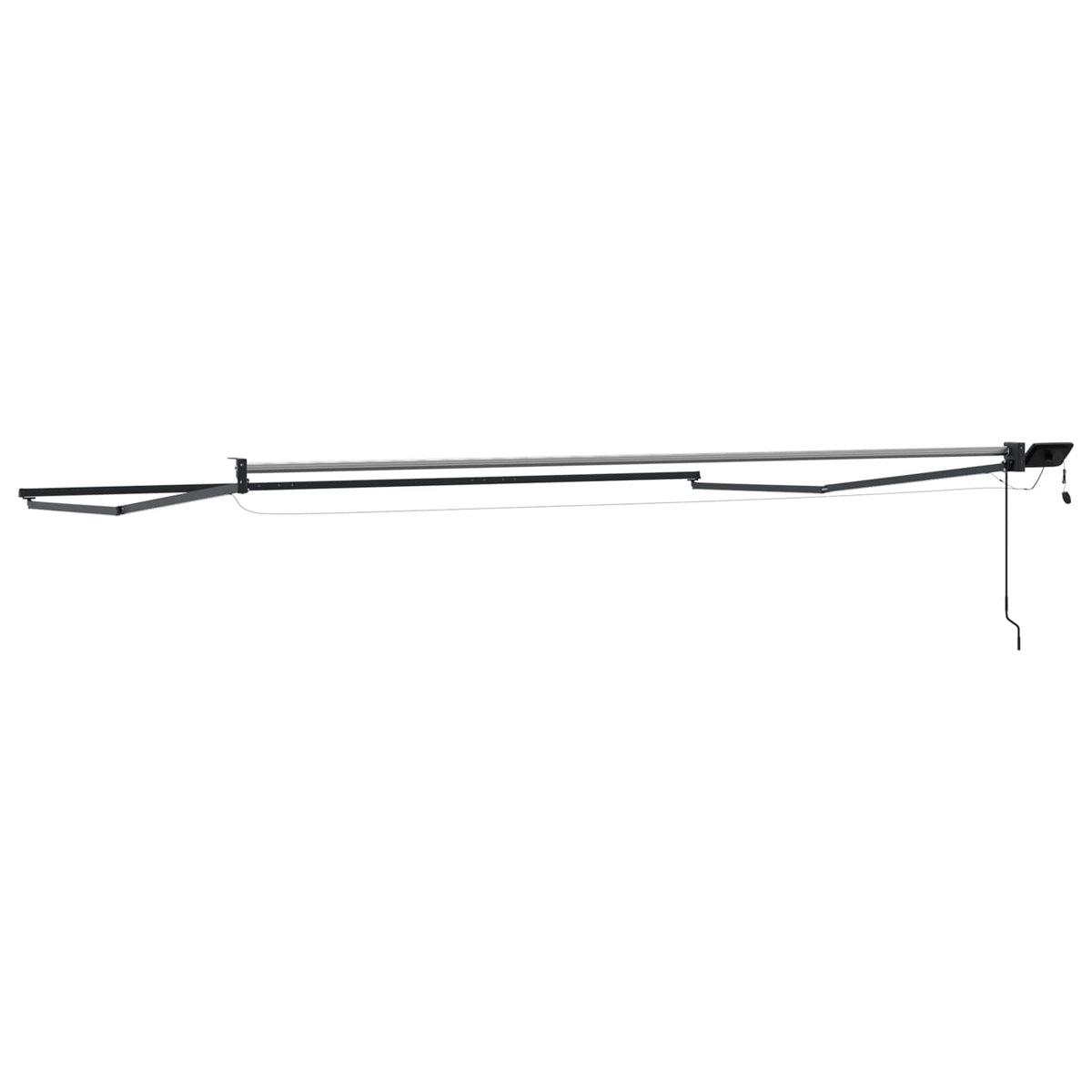 vidaXL Electric Retractable Awning Frame Anthracite 5 x 3 m Aluminium