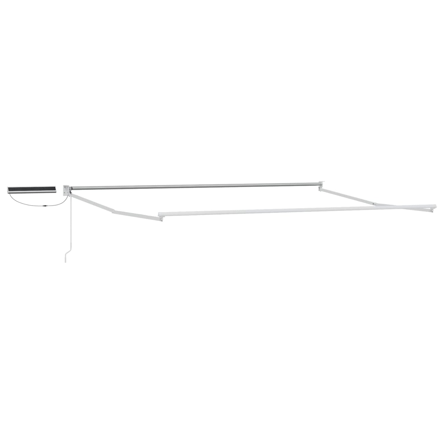 vidaXL Electric Retractable Awning Frame White 4 x 2 m Aluminium