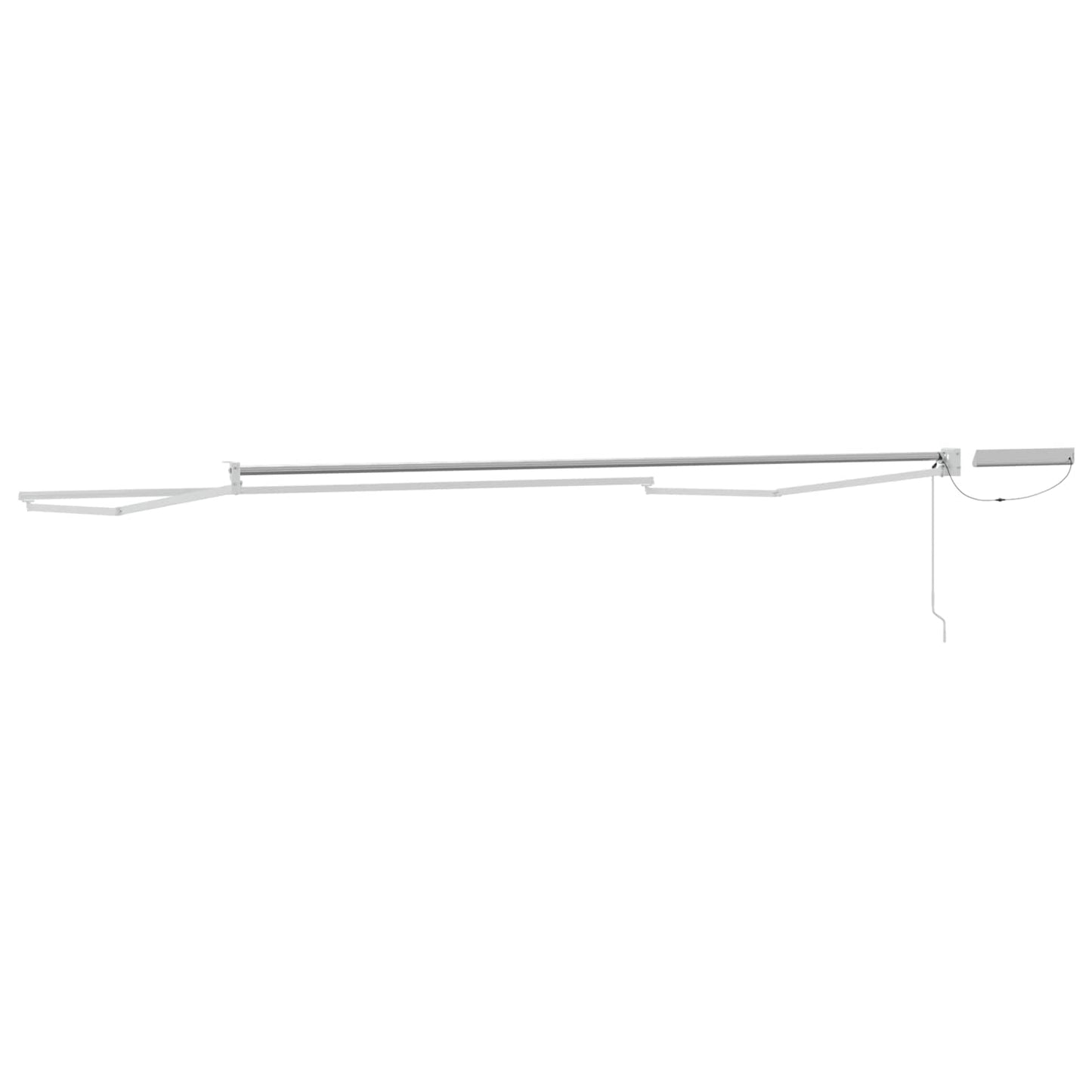 vidaXL Electric Retractable Awning Frame White 4 x 2 m Aluminium