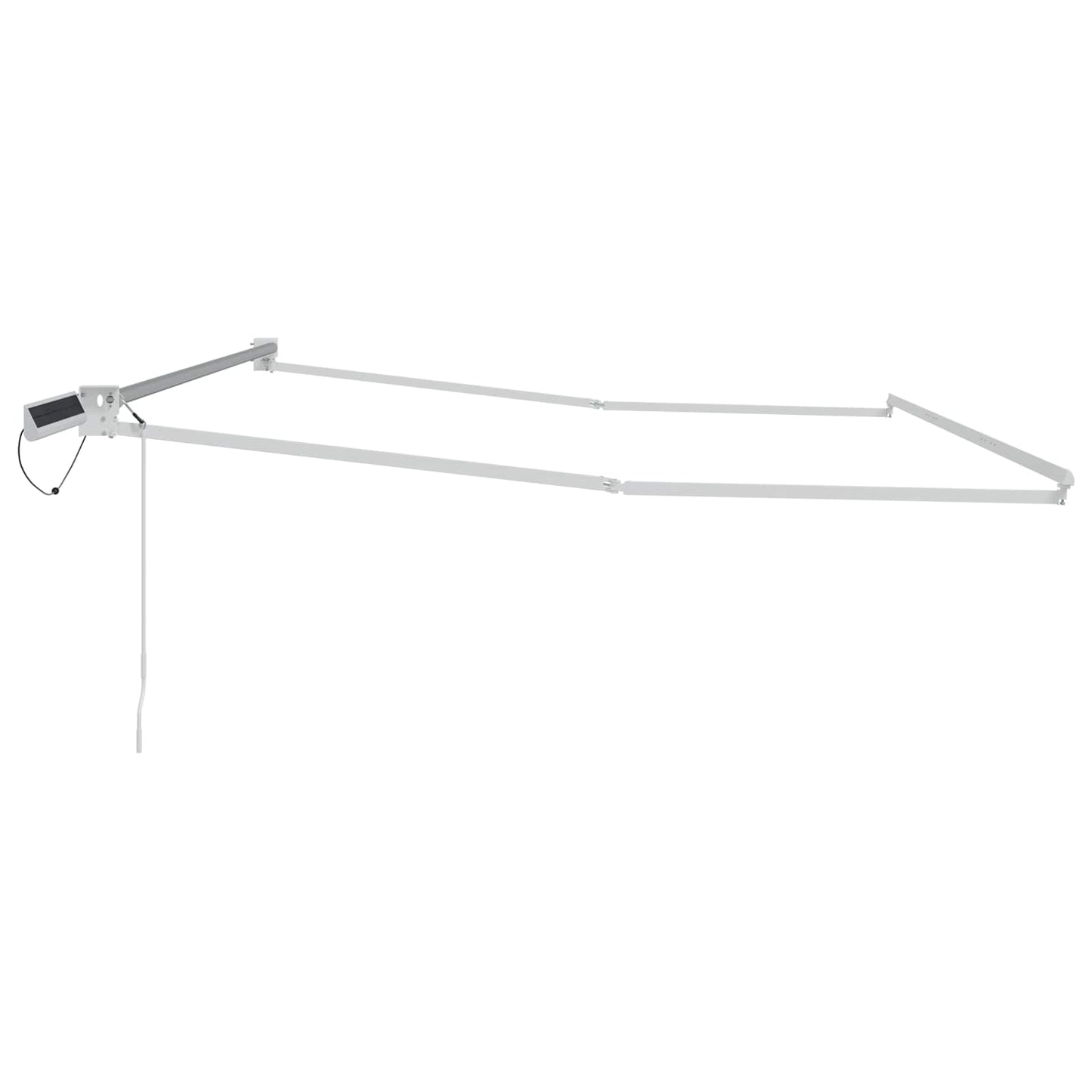 vidaXL Electric Retractable Awning Frame White 4 x 2 m Aluminium