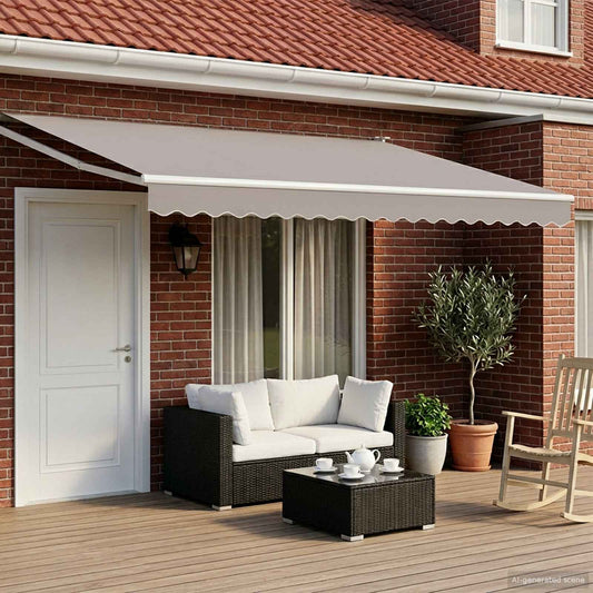 vidaXL Solar Electric Awning Frame 4.5 x 3 m White