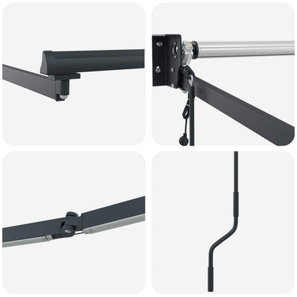 vidaXL Solar Electric Awning Frame 2.5 x 2 m Anthracite