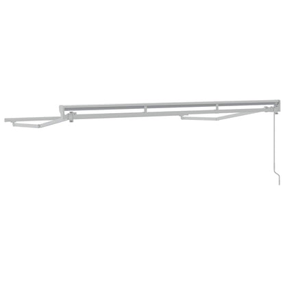 vidaXL Manual Awning Frame Adjustable White 3 x 2.5 m Steel