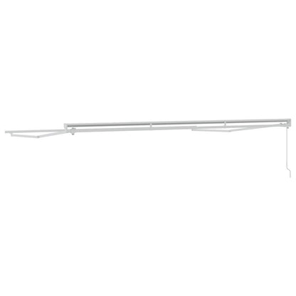 vidaXL Manual Awning Frame Adjustable White 4 x 3 m Steel