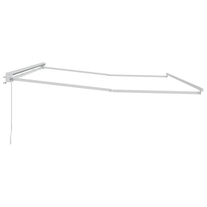 vidaXL Manual Awning Frame Adjustable White 4 x 3 m Steel
