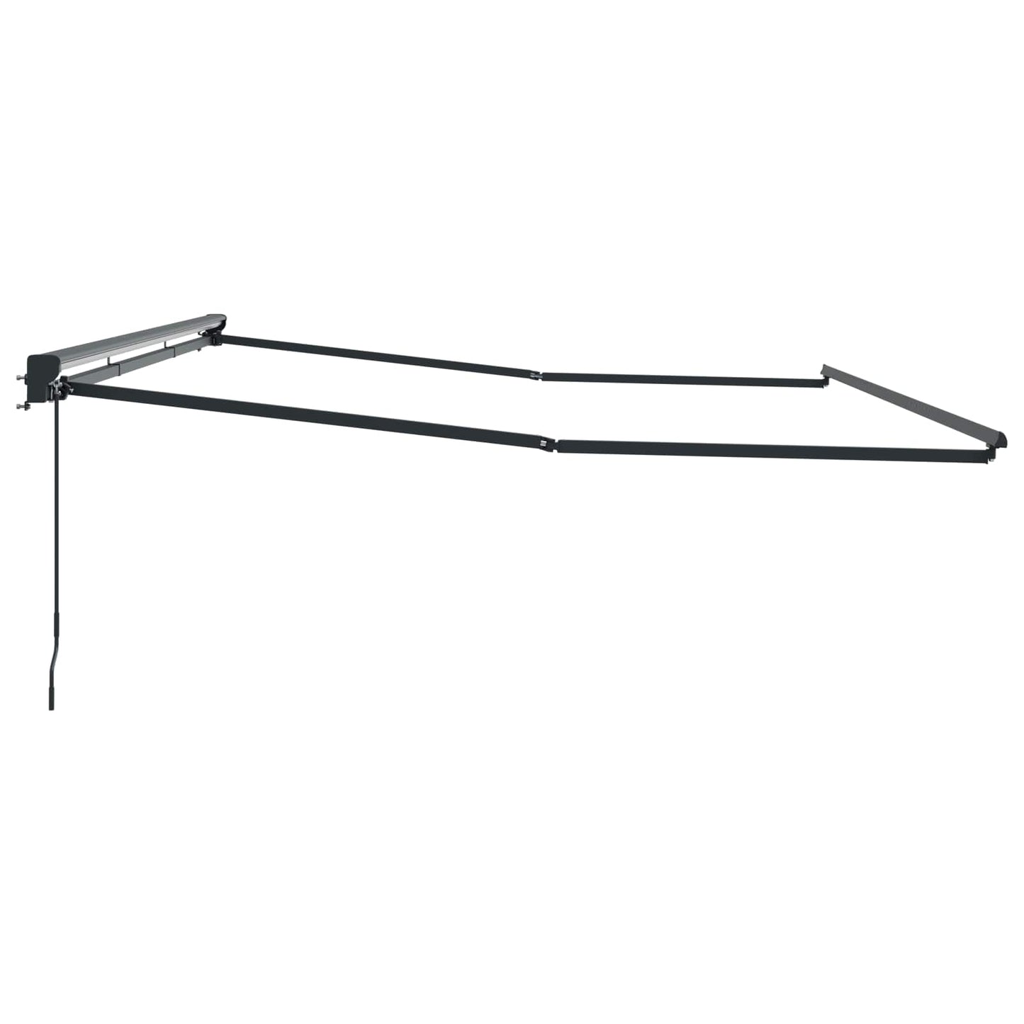 vidaXL Manual Awning Frame Adjustable Anthracite 4.5 x 3.5 m Steel