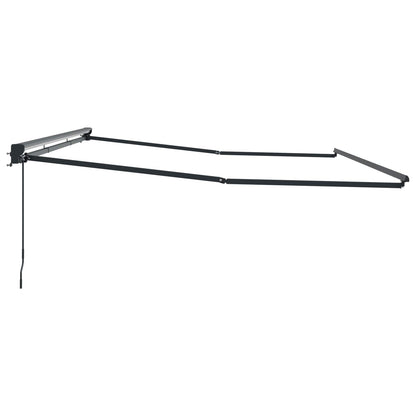 vidaXL Manual Awning Frame Adjustable Anthracite 4.5 x 3.5 m Steel