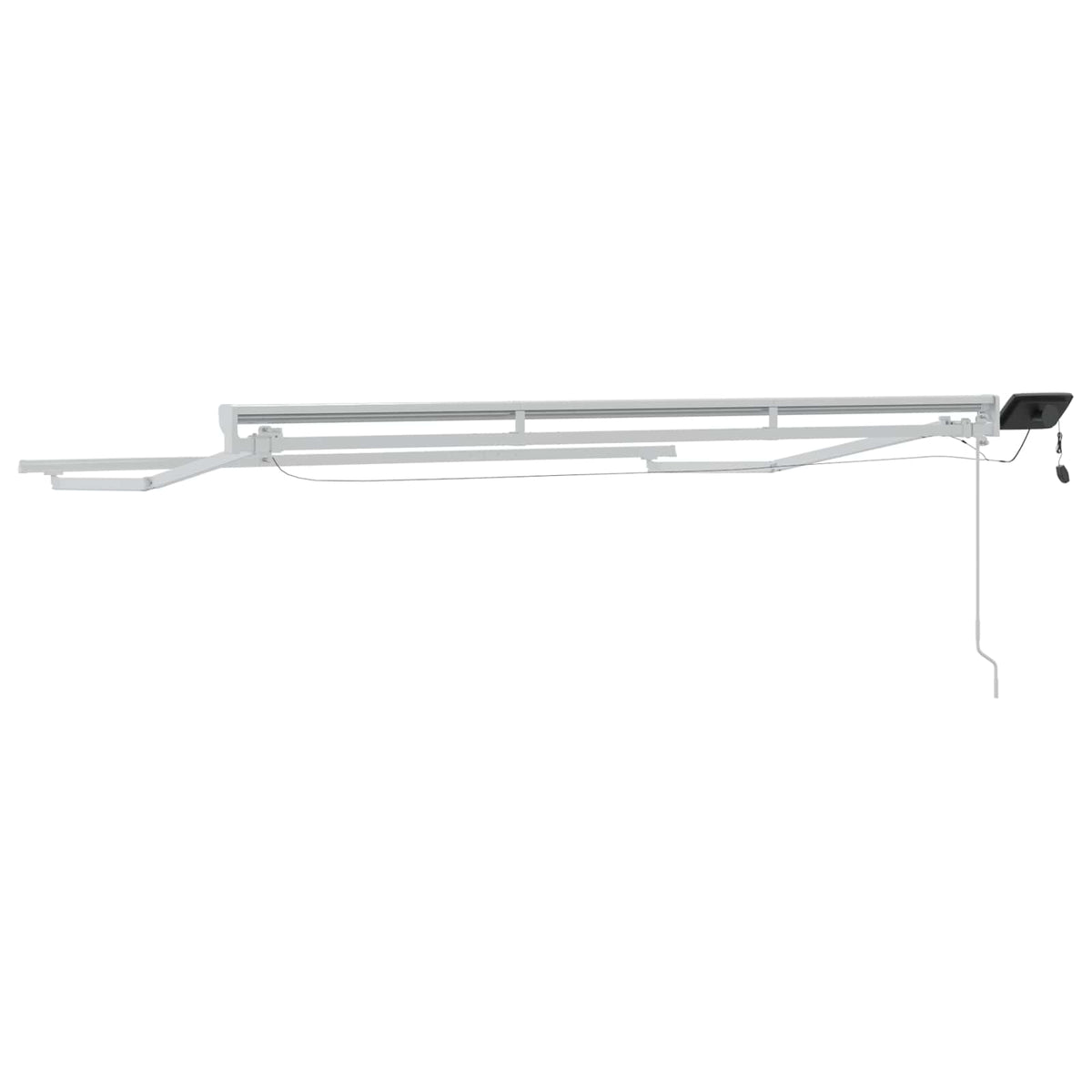 vidaXL Manual Awning Frame with Solar LED 2.5 x 2 m White