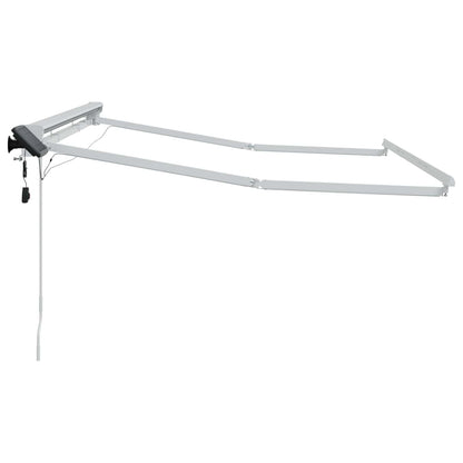 vidaXL Manual Awning Frame with Solar LED 2.5 x 2 m White