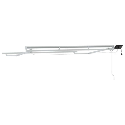 vidaXL Manual Awning Frame with Solar LED 3 x 2.5 m White