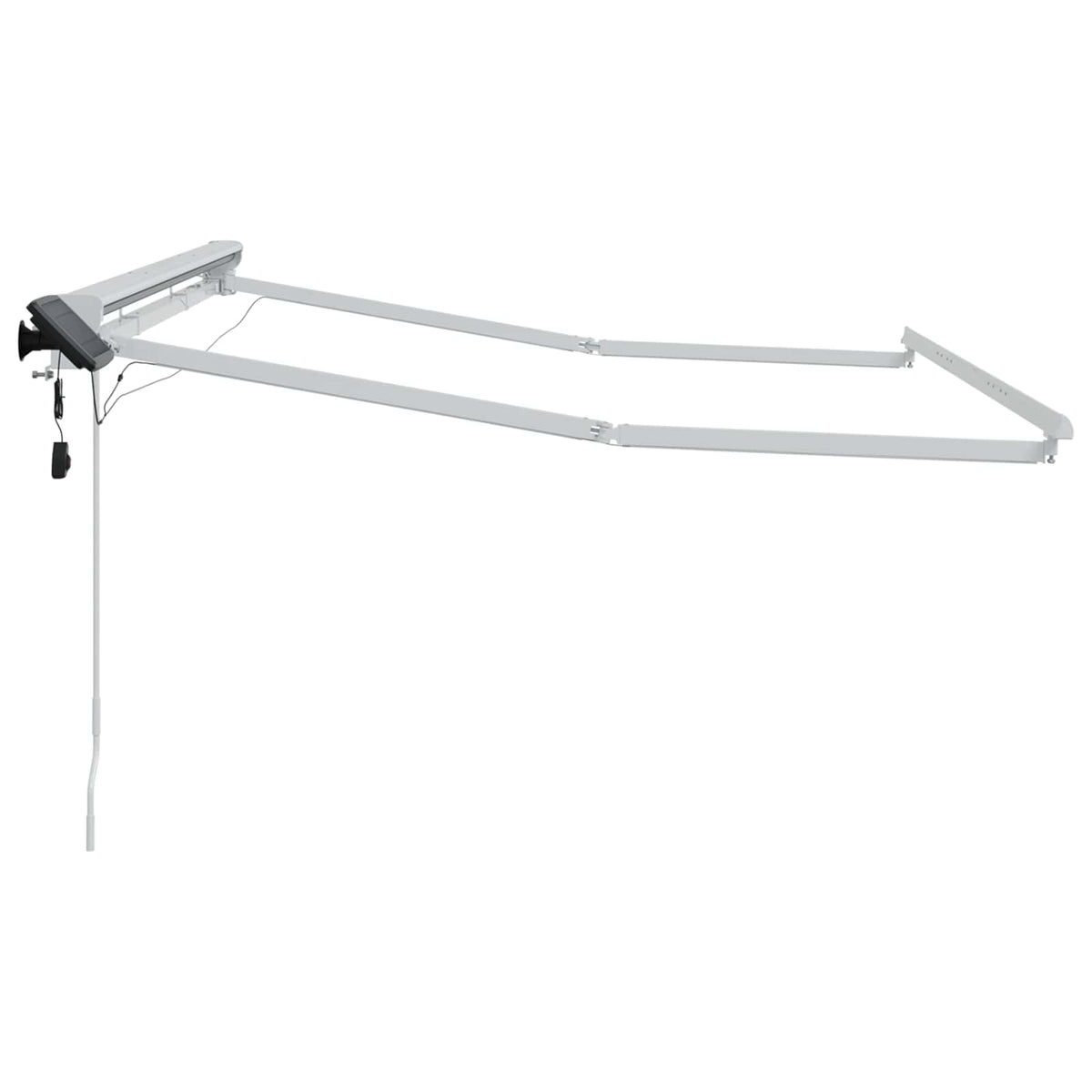 vidaXL Manual Awning Frame with Solar LED 3.5 x 2.5 m White
