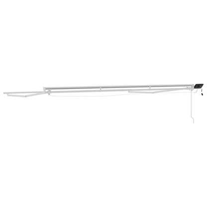 vidaXL Manual Awning Frame with Solar LED 5 x 3.5 m White