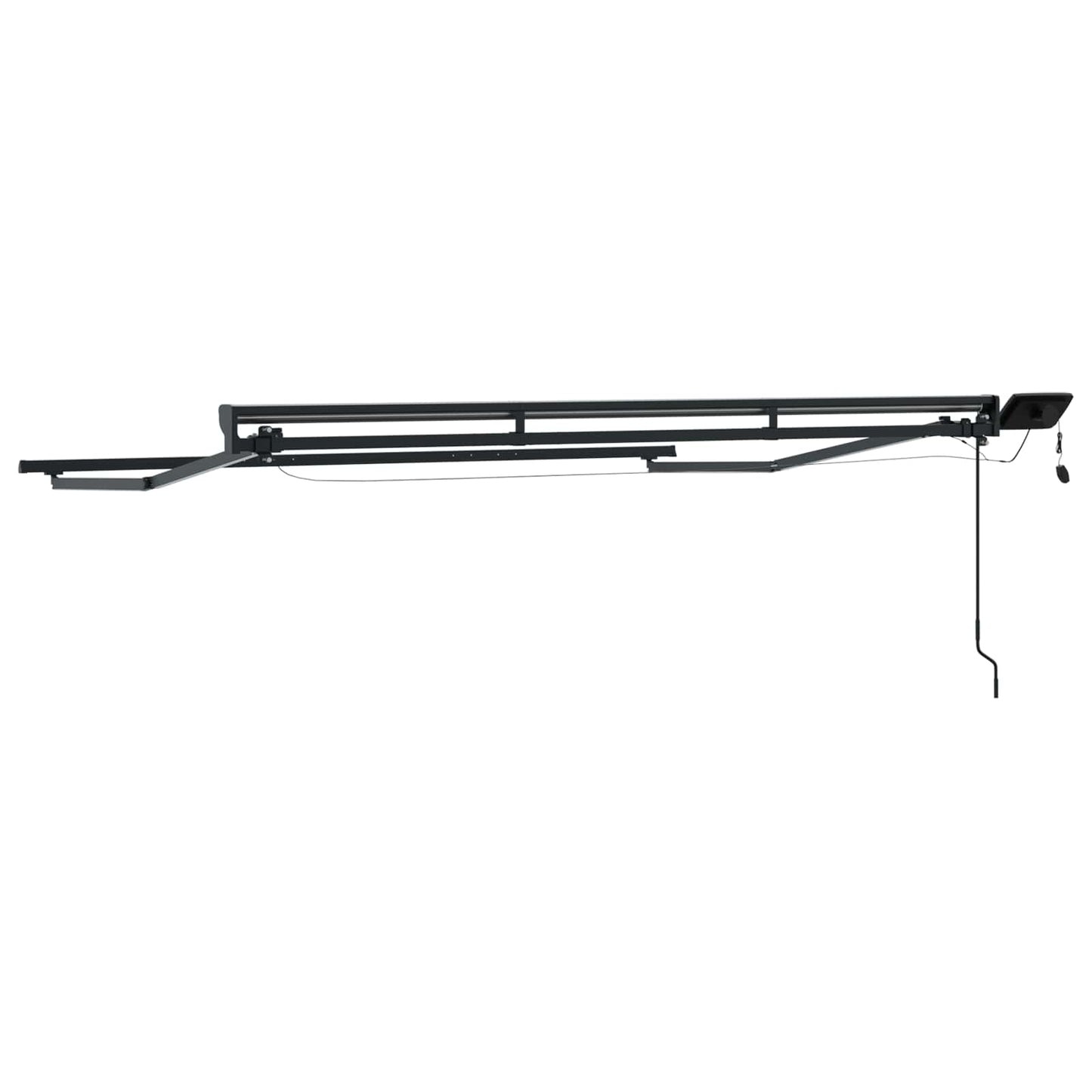 vidaXL Manual Awning Frame with LEDs Anthracite 2.5 x 2 m Aluminium