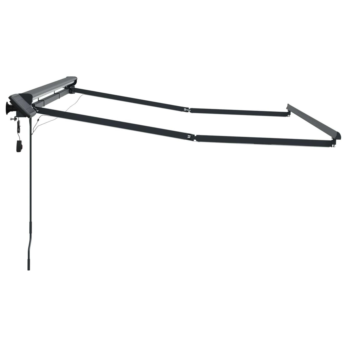 vidaXL Manual Awning Frame with LEDs Anthracite 2.5 x 2 m Aluminium
