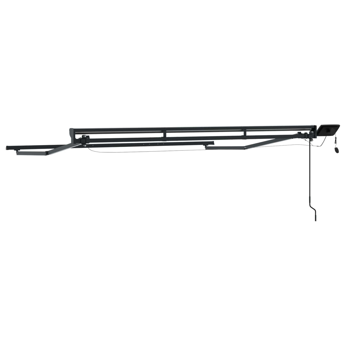 vidaXL Manual Awning Frame with Solar LED 3 x 2.5 m Anthracite