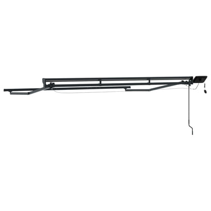 vidaXL Manual Awning Frame with Solar LED 3 x 2.5 m Anthracite