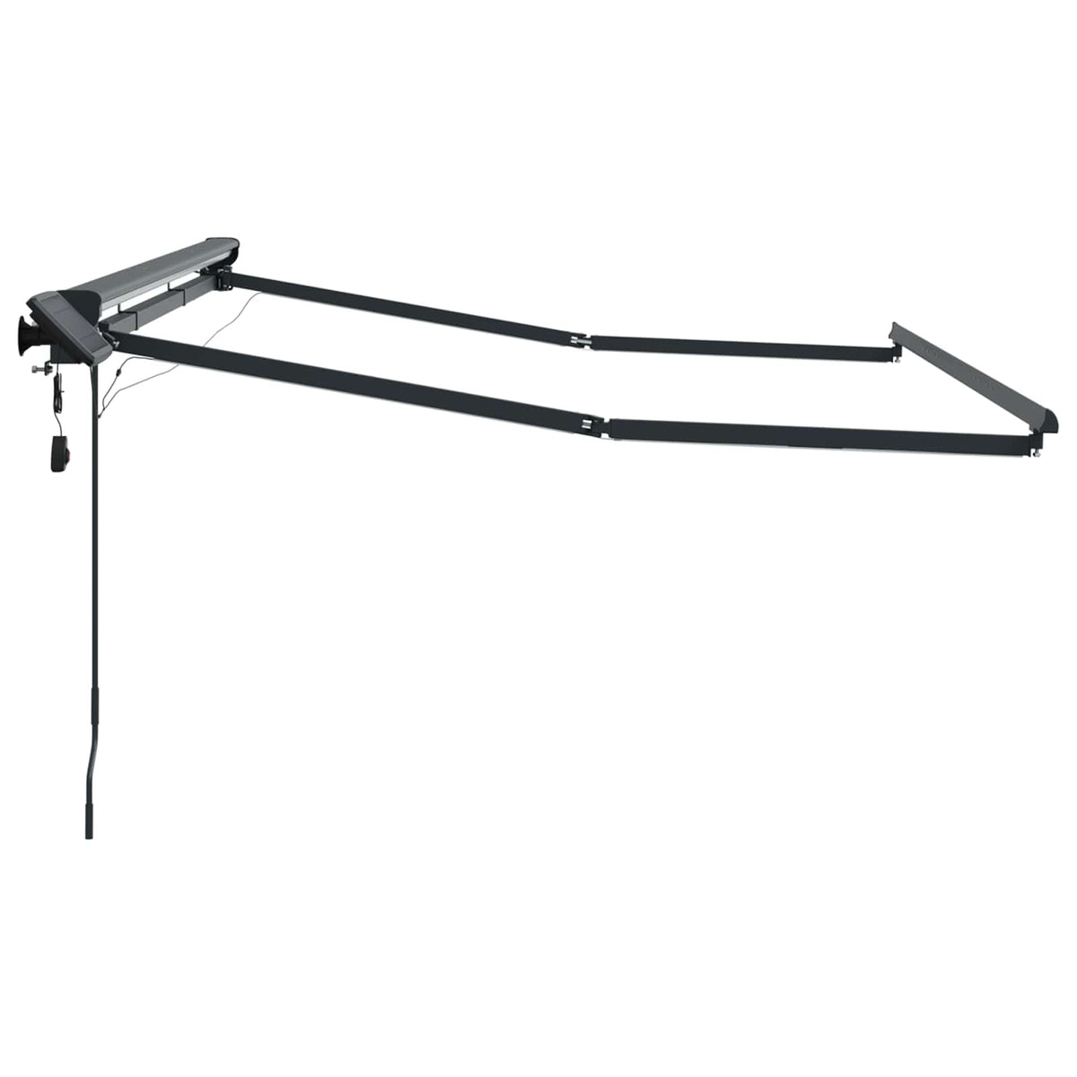 vidaXL Manual Awning Frame with Solar LED 3 x 2.5 m Anthracite