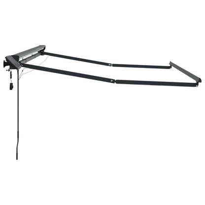 vidaXL Manual Awning Frame with Solar LED 3 x 2.5 m Anthracite