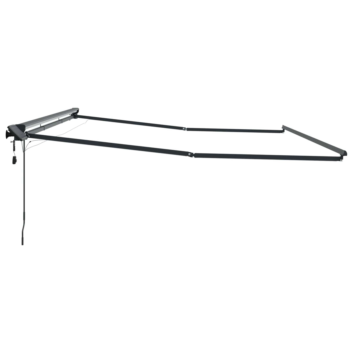 vidaXL Manual Awning Frame with Solar LED 4 x 3 m Anthracite