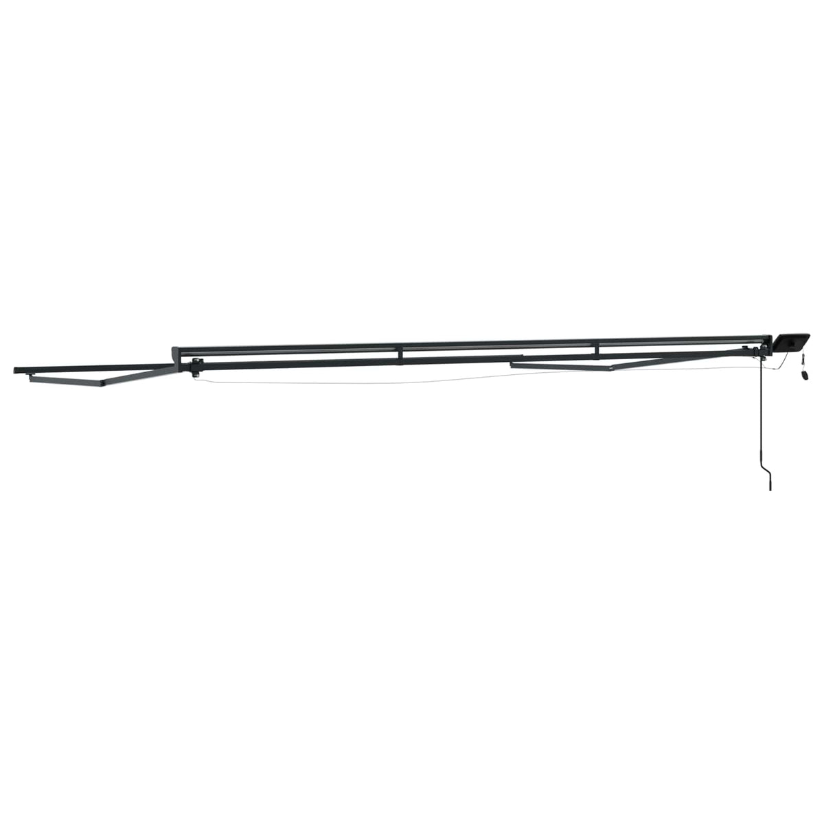 vidaXL Manual Awning Frame with Solar LED 4.5 x 3 m Anthracite