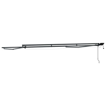 vidaXL Manual Awning Frame with Solar LED 4.5 x 3 m Anthracite