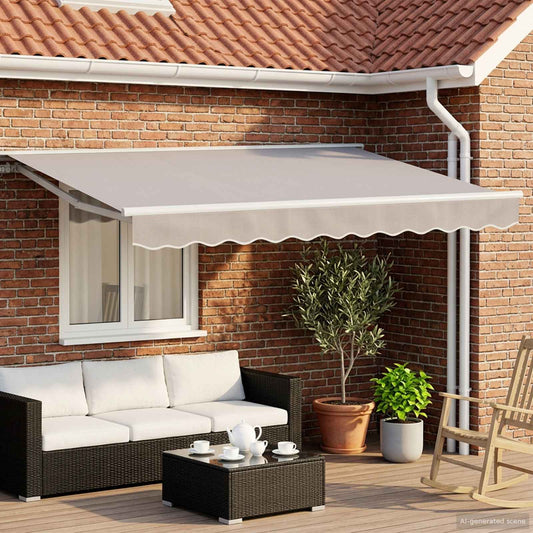 vidaXL Solar Electric Awning Frame 3 x 2.5 m White