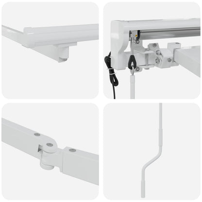 vidaXL Solar Electric Awning Frame 5 x 3 m White