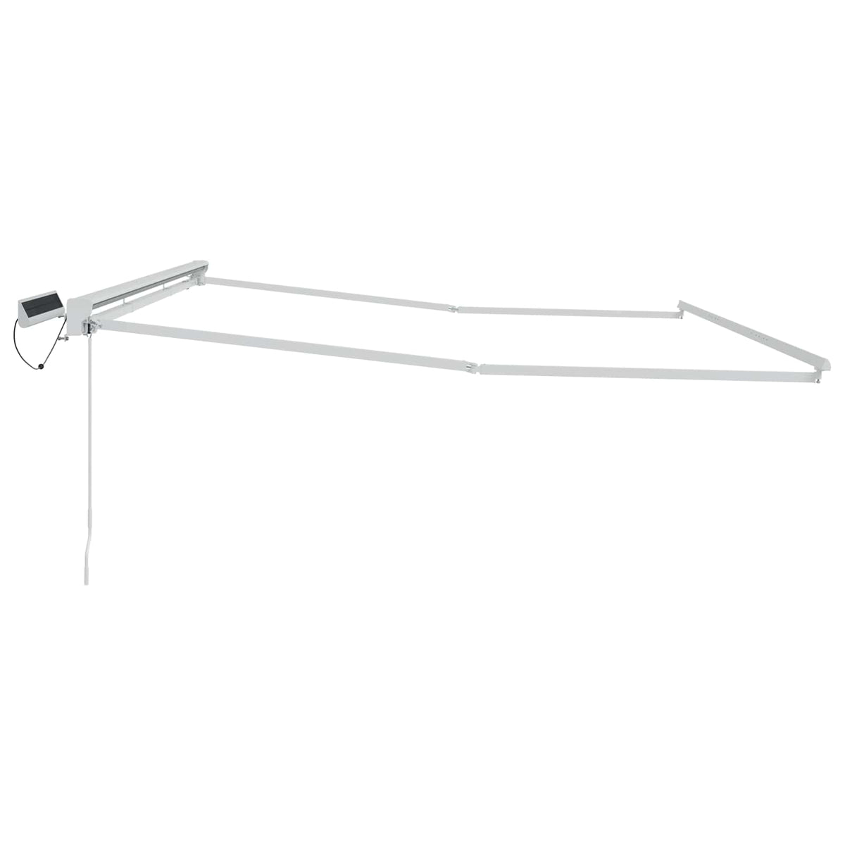 vidaXL Solar Electric Awning Frame 5 x 3 m White