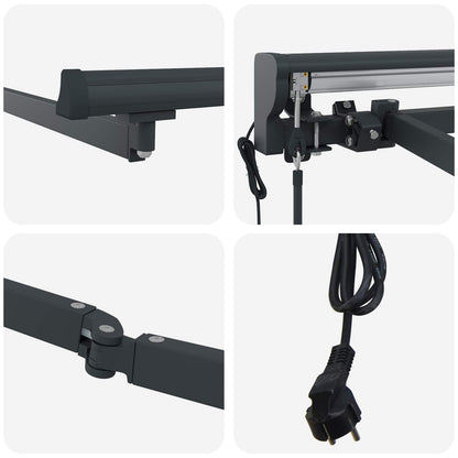 vidaXL Solar Electric Awning Frame 4 x 2 m Anthracite