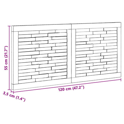 vidaXL Headboard Natural Solid Teak Wood