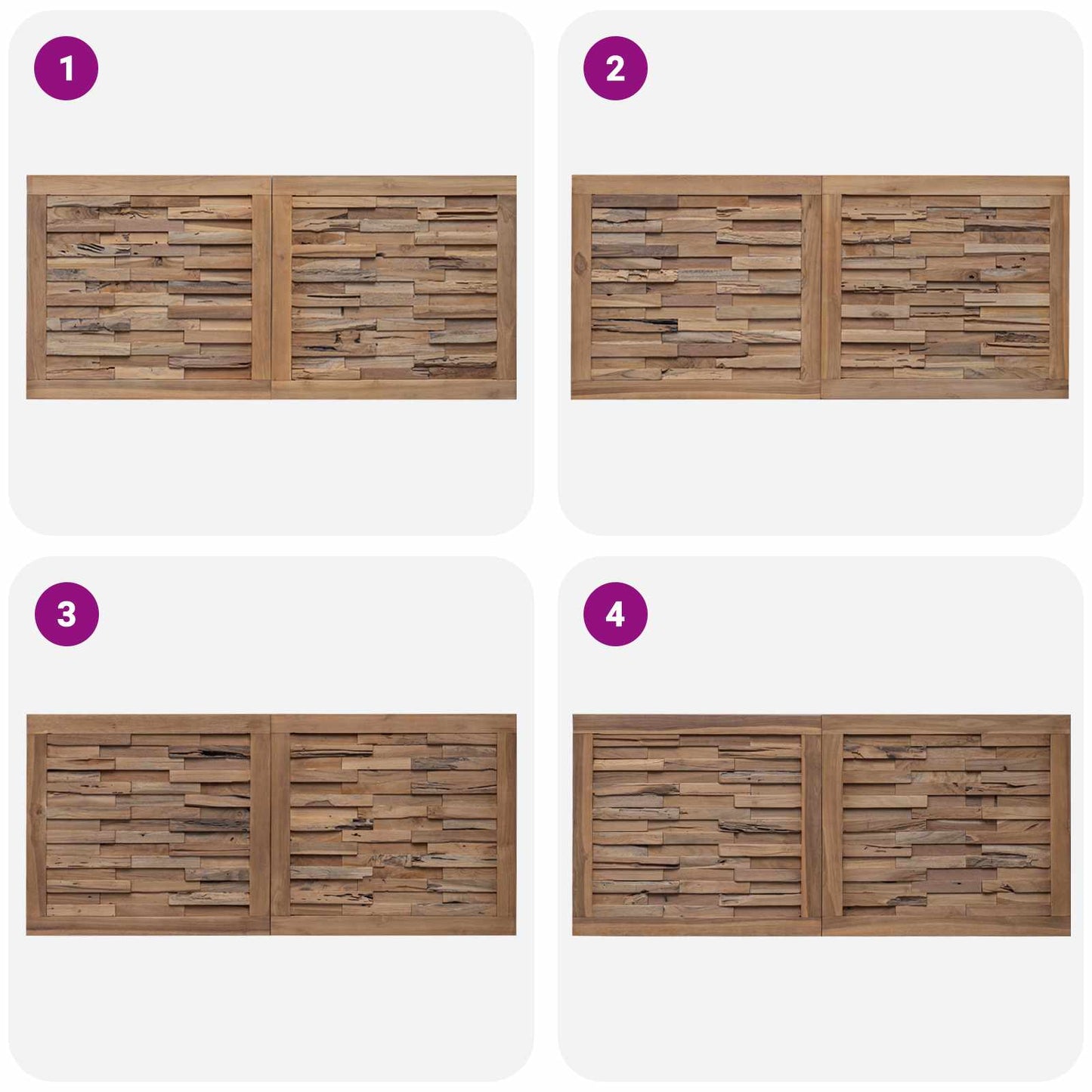 vidaXL Headboard Natural Solid Teak Wood