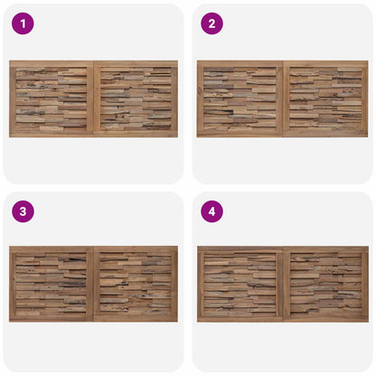 vidaXL Headboard Natural Solid Teak Wood