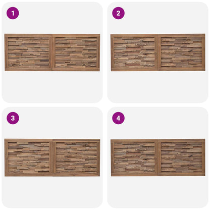 vidaXL Bed Headboard Natural Solid Teak Wood
