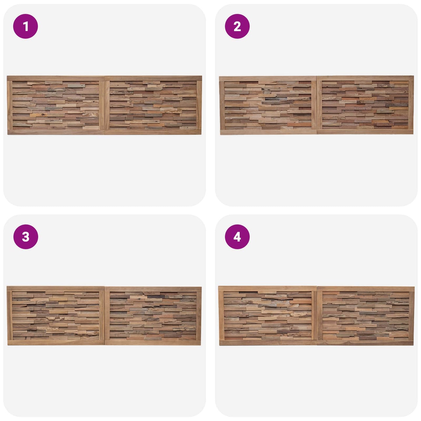 vidaXL Headboard Natural Solid Teak Wood