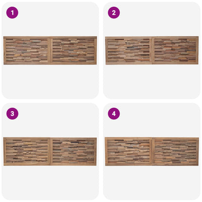 vidaXL Headboard Natural Solid Teak Wood