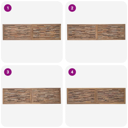vidaXL Bed Headboard Natural Solid Teak Wood