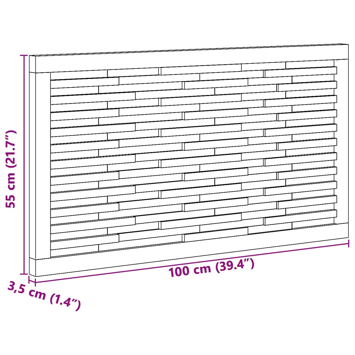 vidaXL Bed Headboard Natural Solid Teak Wood