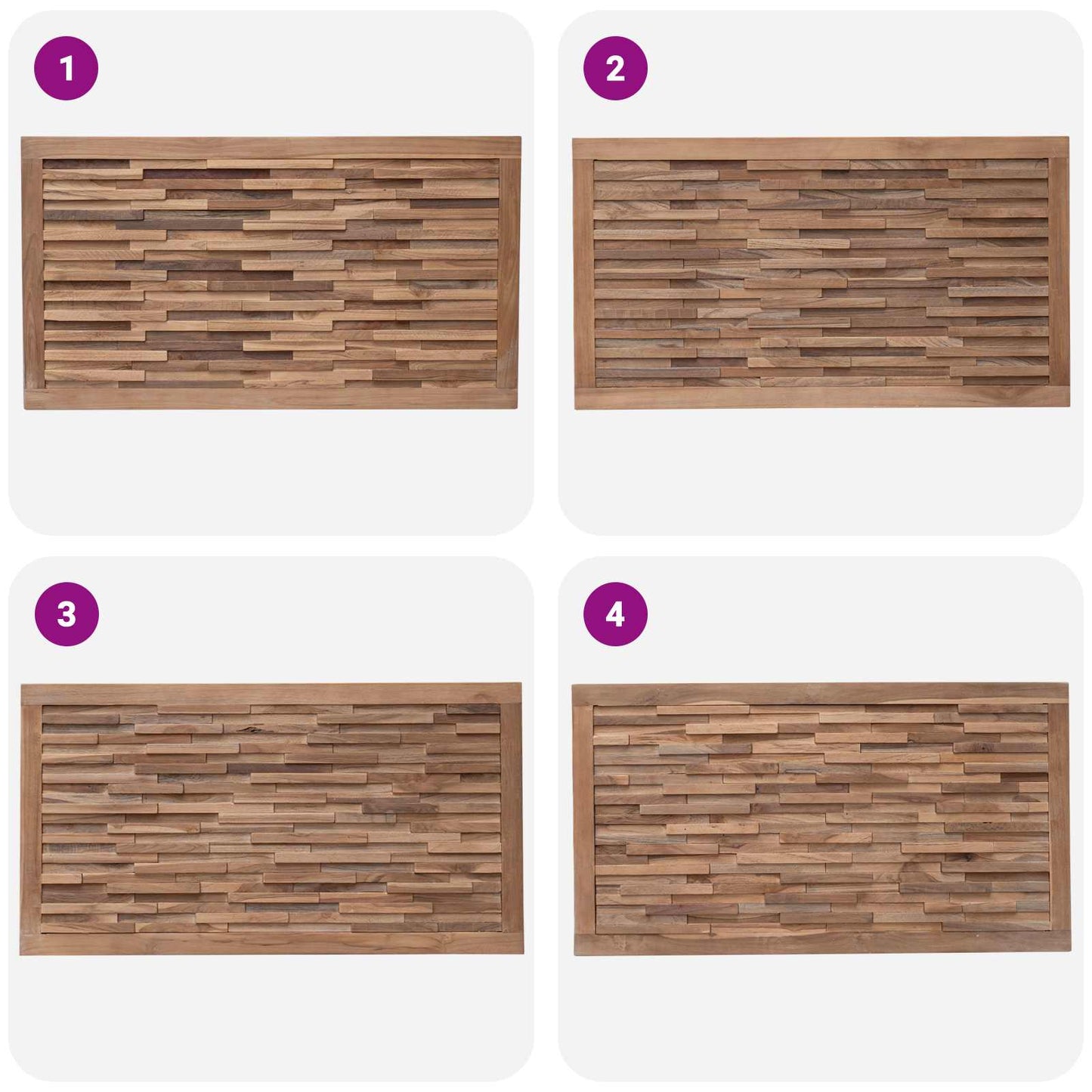 vidaXL Bed Headboard Natural Solid Teak Wood