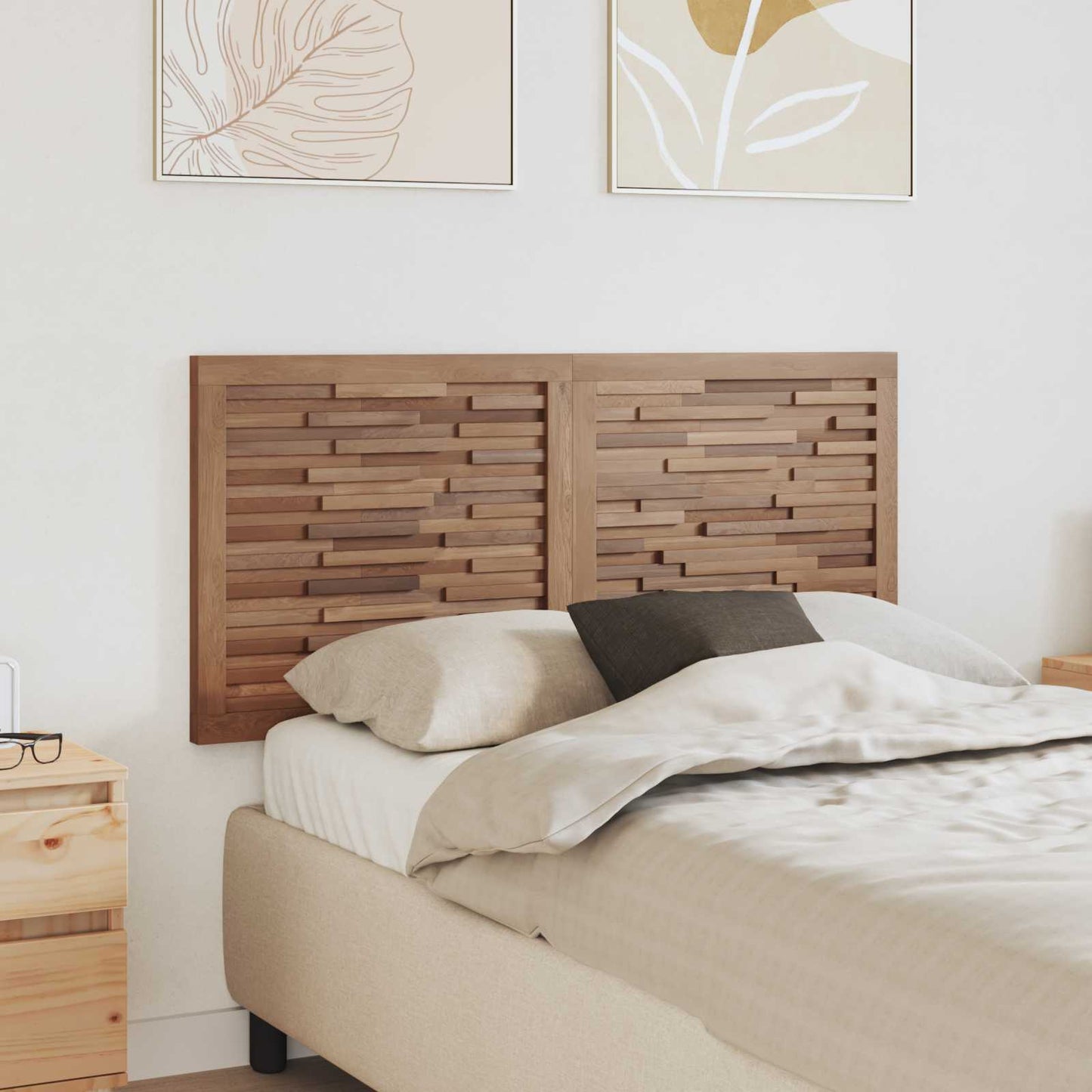 vidaXL Headboard Natural Solid Teak Wood