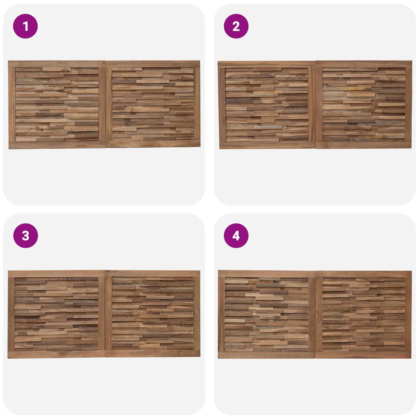 vidaXL Headboard Natural Solid Teak Wood