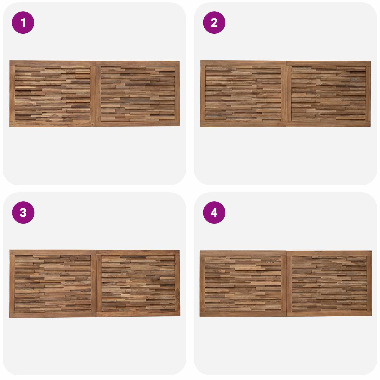 vidaXL Bed Headboard Natural Solid Teak Wood