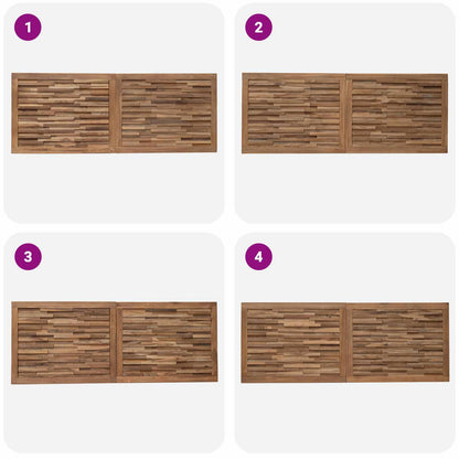 vidaXL Bed Headboard Natural Solid Teak Wood