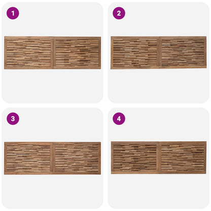 vidaXL Bed Headboard Natural Solid Teak Wood