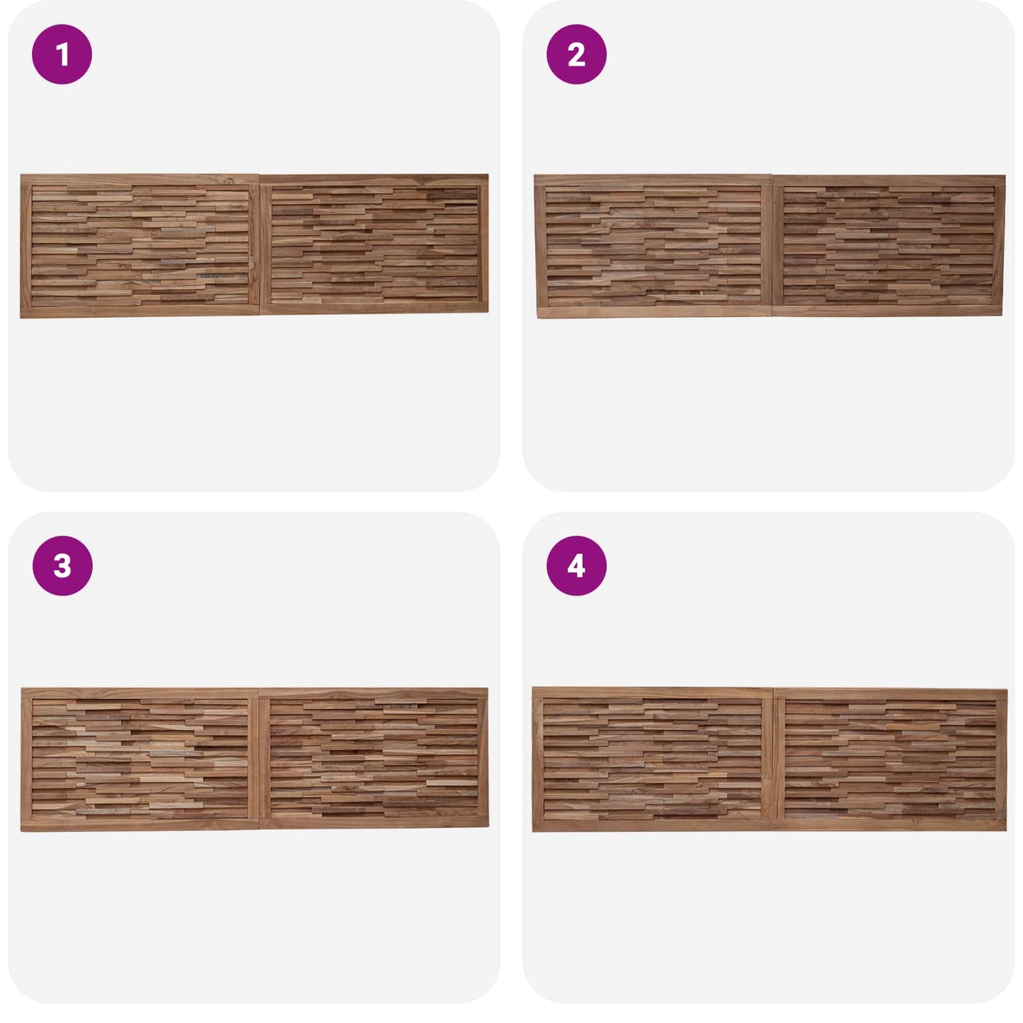 vidaXL Bed Headboard Natural Solid Teak Wood