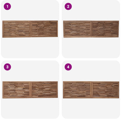 vidaXL Bed Headboard Natural Solid Teak Wood