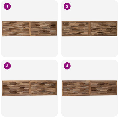 vidaXL Bed Headboard Natural Solid Teak Wood