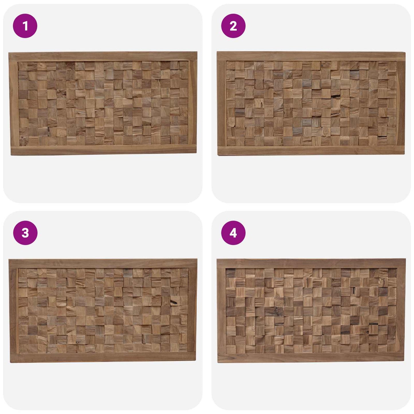 vidaXL Bed Headboard Natural Solid Teak Wood